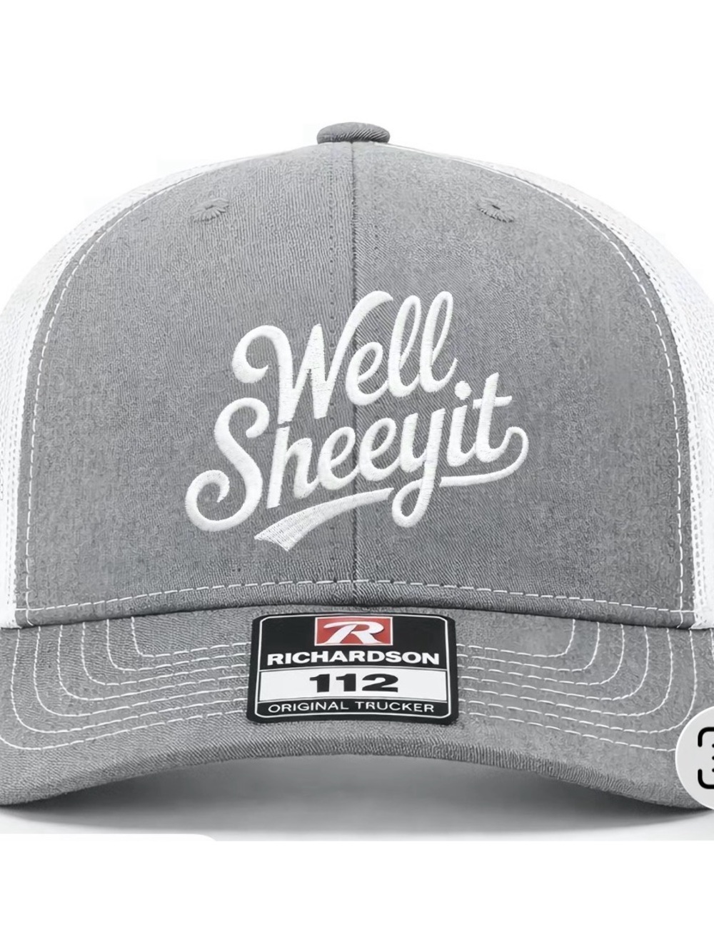 Richardson Gray & White 'Well Sheepyit' Trucker Hat